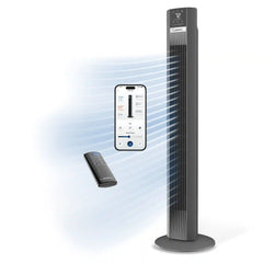 Lasko TDC48 WhisperForce™ DC Aria™ 48" Tower Fan (12-speed, remote, gray)