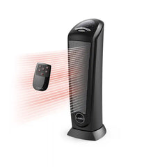 Lasko 1500W Electric Oscillating Ceramic Tower Space Heater with Remote, CT22410, Black