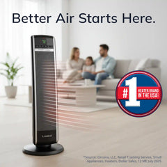 Lasko 30" Digital Ceramic Tower Heater with Remote (black, model CT30754)