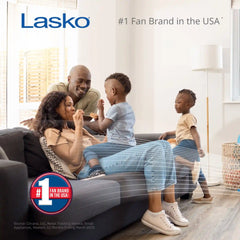 Lasko Wind Machine® 20" Air Circulator Floor Fan (3-speed, manual, 360° airflow, light gray)